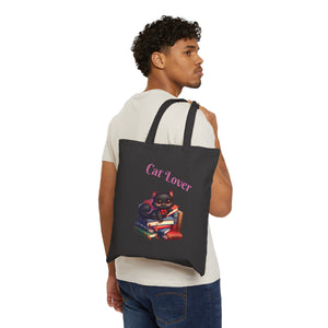 Anime Cat Lover Cotton Canvas Tote Bag