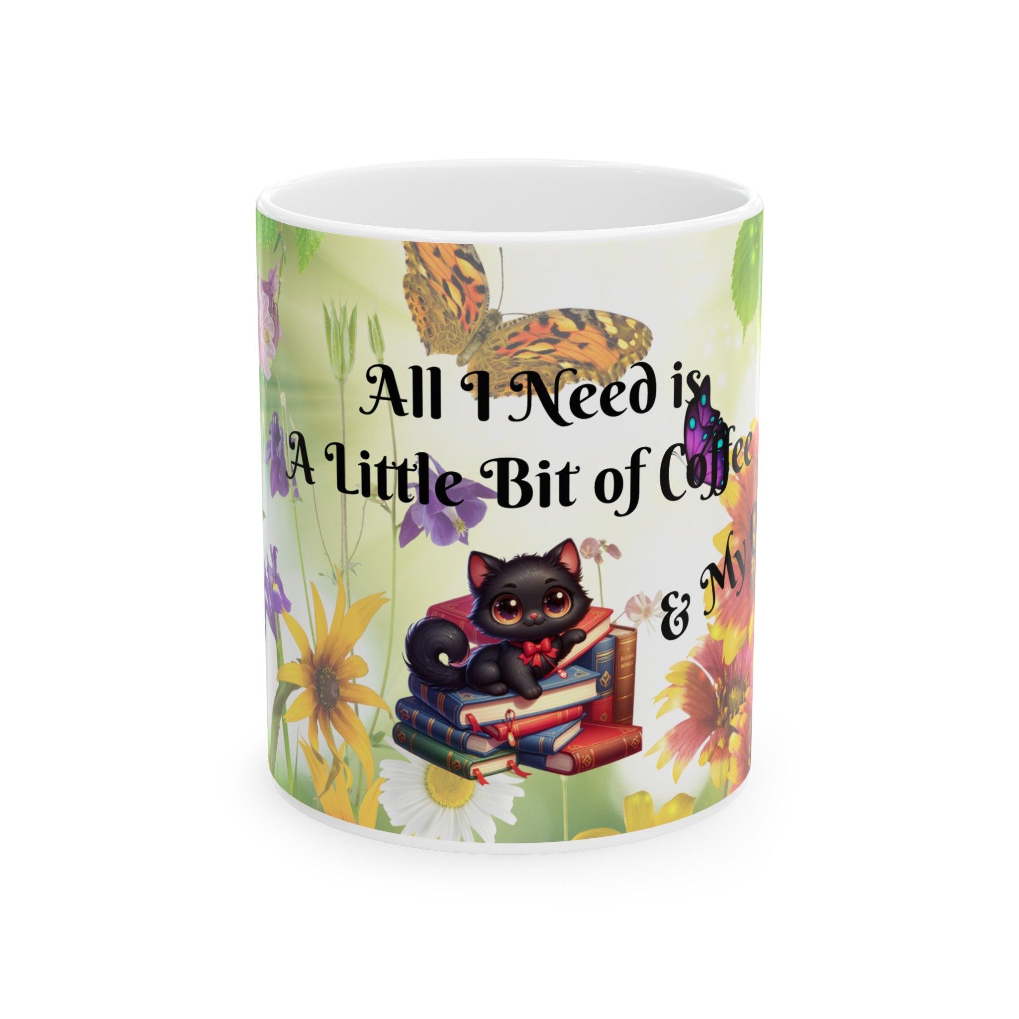 Anime Cat Lover Ceramic Mug, 11oz