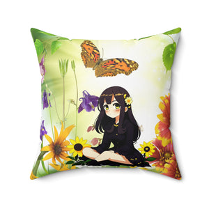 Anime Spun Polyester Square Pillow