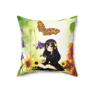 Anime Spun Polyester Square Pillow