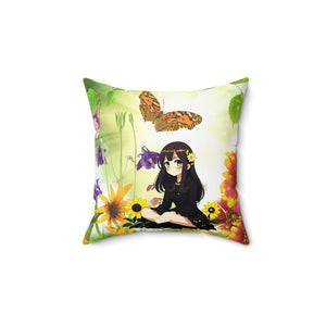 Anime Spun Polyester Square Pillow