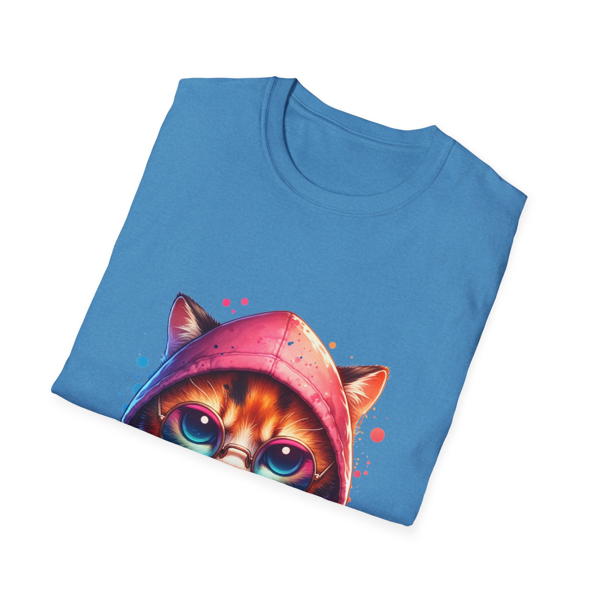 Dripping Cat Unisex Softstyle T-Shirt