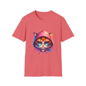 Dripping Cat Unisex Softstyle T-Shirt