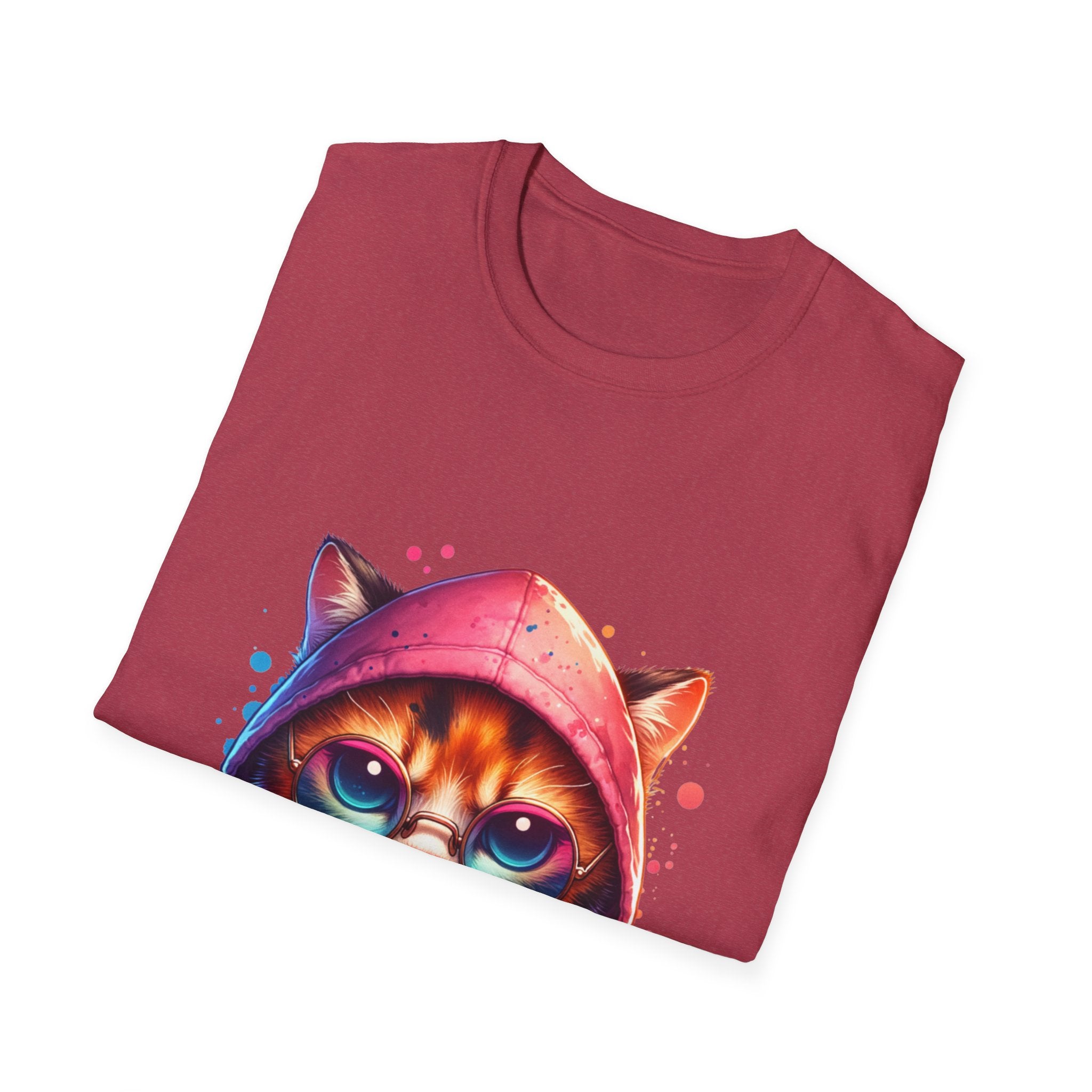 Dripping Cat Unisex Softstyle T-Shirt