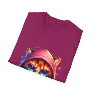 Dripping Cat Unisex Softstyle T-Shirt