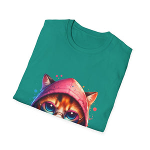 Dripping Cat Unisex Softstyle T-Shirt