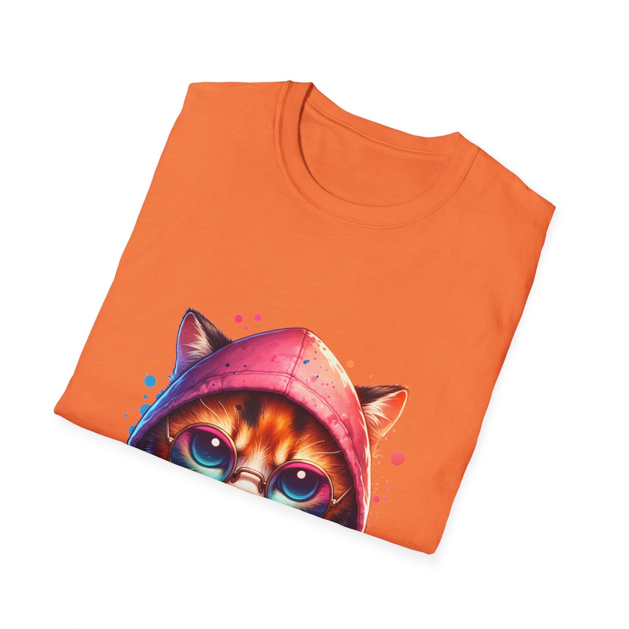 Dripping Cat Unisex Softstyle T-Shirt