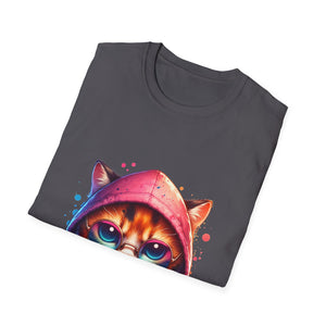 Dripping Cat Unisex Softstyle T-Shirt