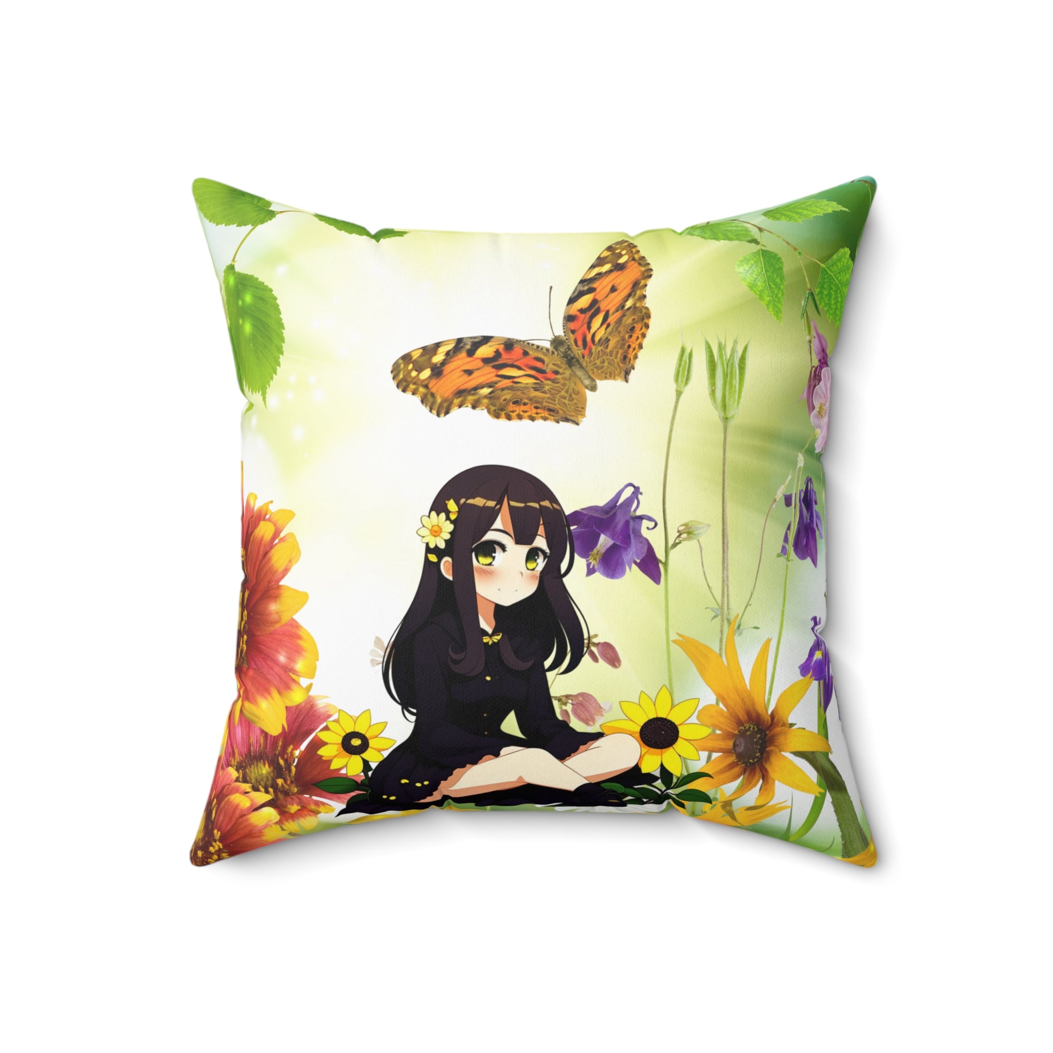 Anime Spun Polyester Square Pillow