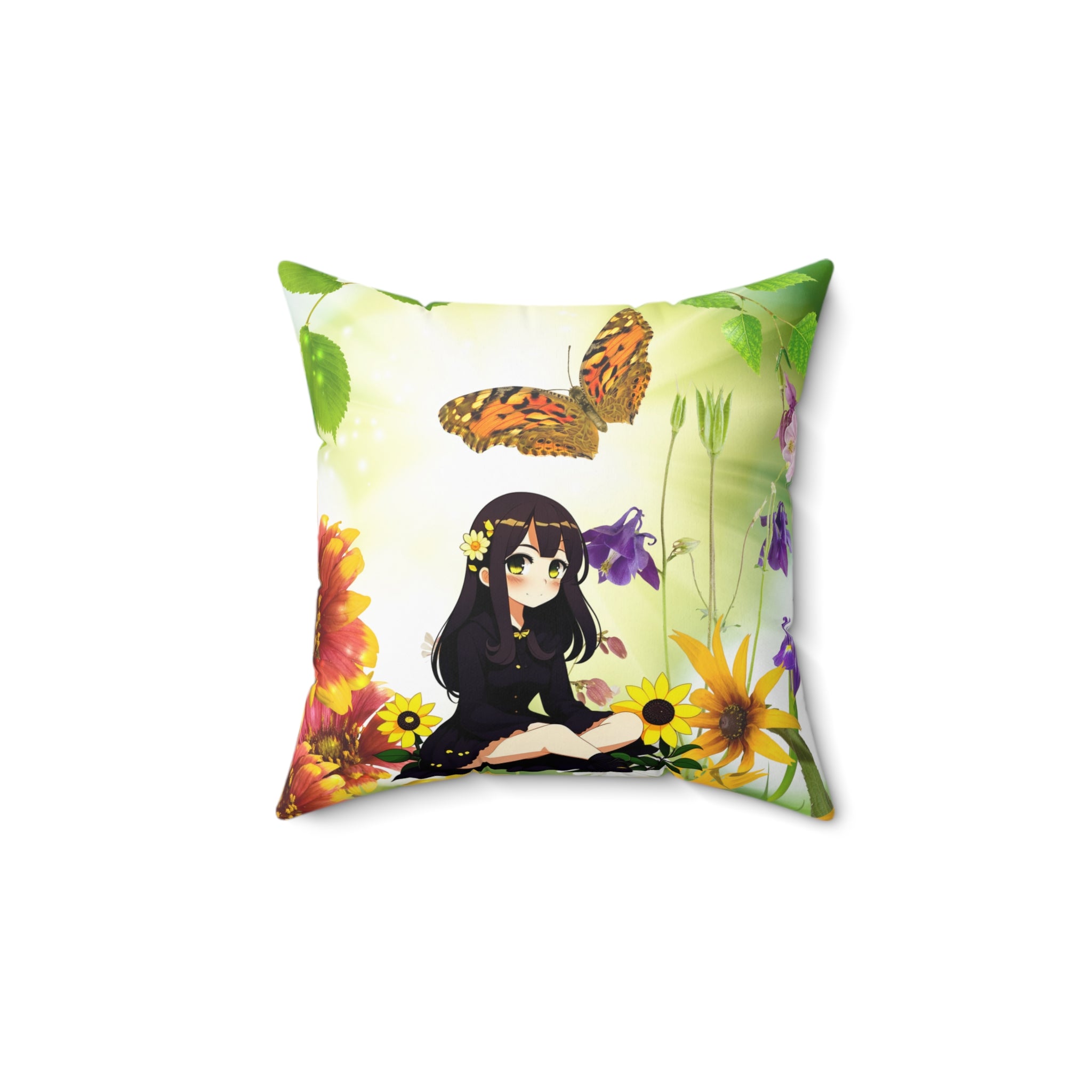 Anime Spun Polyester Square Pillow