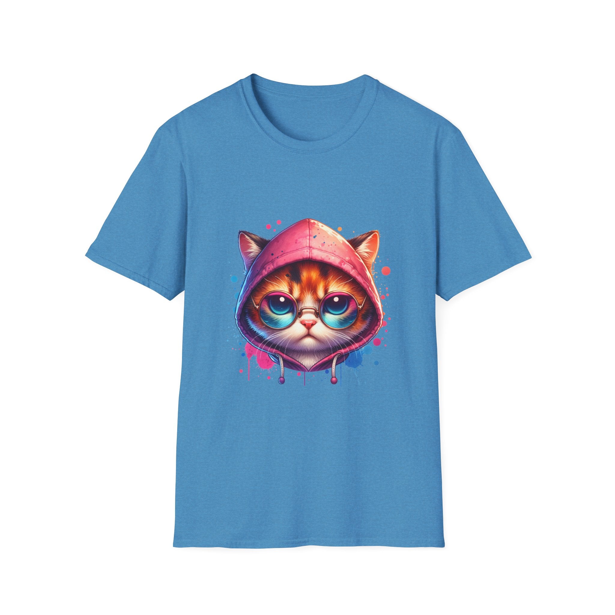 Dripping Cat Unisex Softstyle T-Shirt