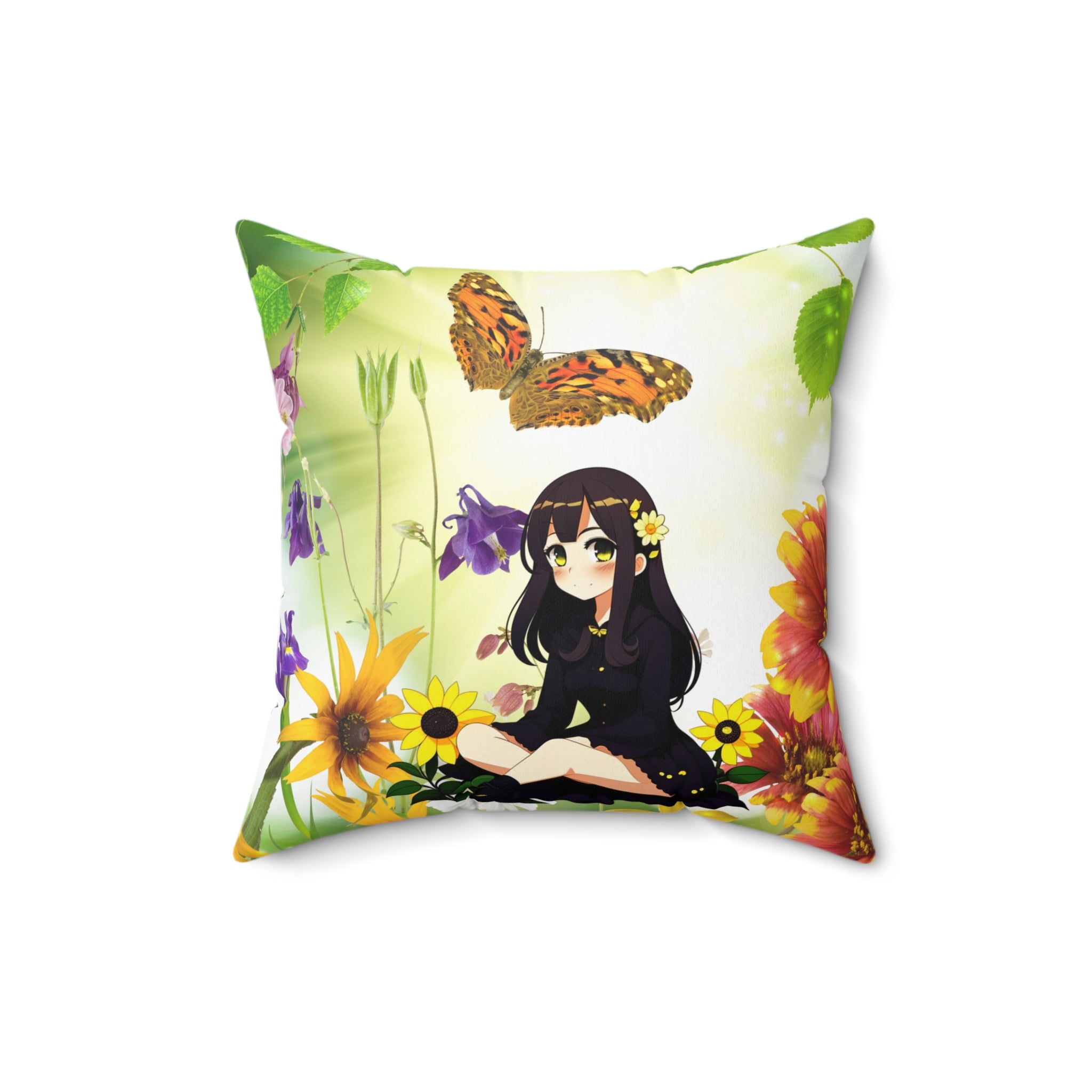 Anime Spun Polyester Square Pillow